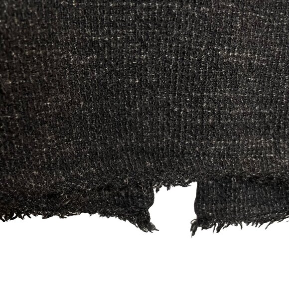 Eileen Fisher Charcoal Grey and Black Tweed Open Front Jacket, L - Picture 7 of 9